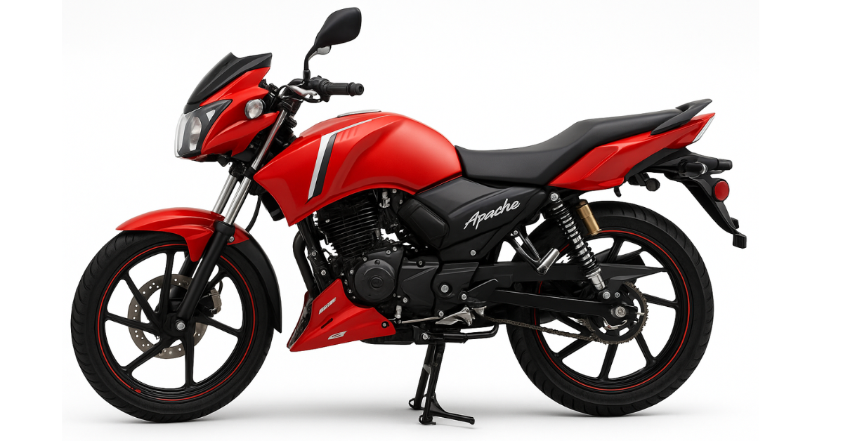 TVS Apache RTR 160 सिर्फ ₹1.20 लाख में! 0-60kmph सिर्फ 4.5 सेकंड, देखिए इस दमदार बाइक के जबरदस्त फीचर्स!"